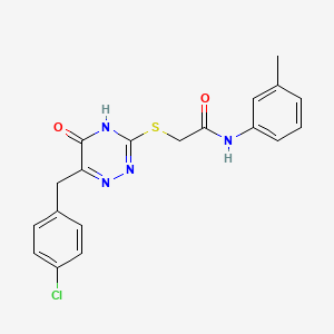 2-((6-(4-chlorobenzyl)-5-oxo-4,5-dihydro-1,2,4-triazin-3-yl)thio)-N-(m-tolyl)acetamide