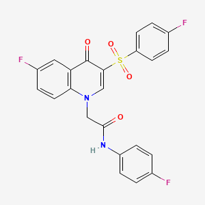 2-(6-fluoro-3-((4-fluorophenyl)sulfonyl)-4-oxoquinolin-1(4H)-yl)-N-(4-fluorophenyl)acetamide
