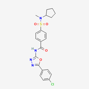 N-(5-(4-chlorophenyl)-1,3,4-oxadiazol-2-yl)-4-(N-cyclopentyl-N-methylsulfamoyl)benzamide