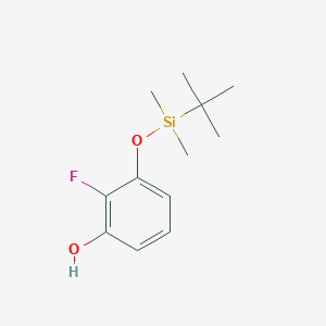 molecular formula C12H19FO2Si B2498343 3-[(Tert-butyldimethylsilyl)oxy]-2-fluorophenol CAS No. 186584-62-3