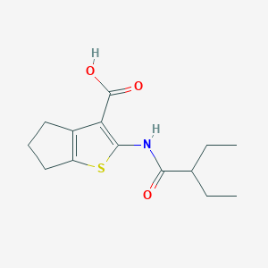 molecular formula C14H19NO3S B2498344 2-(2-ethylbutanamido)-4H,5H,6H-cyclopenta[b]thiophene-3-carboxylic acid CAS No. 757220-67-0