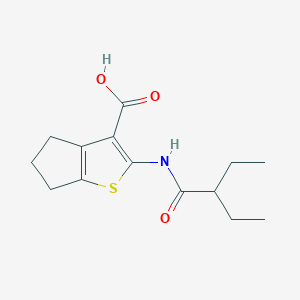 molecular formula C14H19NO3S B2498344 2-(2-乙基丁酰氨基)-4H,5H,6H-环戊[b]噻吩-3-羧酸 CAS No. 757220-67-0