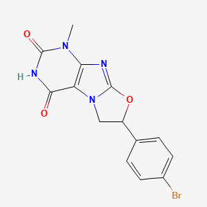 7-(4-bromophenyl)-1-methyl-6,7-dihydrooxazolo[2,3-f]purine-2,4(1H,3H)-dione