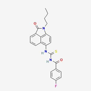 N-((1-butyl-2-oxo-1,2-dihydrobenzo[cd]indol-6-yl)carbamothioyl)-4-fluorobenzamide