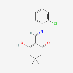 2-(((2-Chlorophenyl)amino)methylene)-5,5-dimethylcyclohexane-1,3-dione