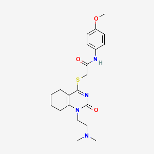2-((1-(2-(dimethylamino)ethyl)-2-oxo-1,2,5,6,7,8-hexahydroquinazolin-4-yl)thio)-N-(4-methoxyphenyl)acetamide