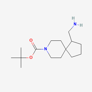 molecular formula C15H28N2O2 B2498368 1-Aminomethyl-8-aza-spiro[4.5]decane-8-carboxylic acid tert-butyl ester CAS No. 1357352-01-2
