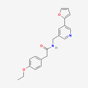 2-(4-ethoxyphenyl)-N-((5-(furan-2-yl)pyridin-3-yl)methyl)acetamide