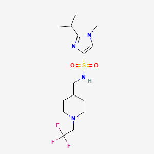 1-methyl-2-(propan-2-yl)-N-{[1-(2,2,2-trifluoroethyl)piperidin-4-yl]methyl}-1H-imidazole-4-sulfonamide