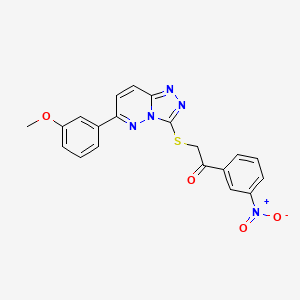 molecular formula C20H15N5O4S B2498373 2-((6-(3-Methoxyphenyl)-[1,2,4]triazolo[4,3-b]pyridazin-3-yl)thio)-1-(3-nitrophenyl)ethanone CAS No. 877634-50-9