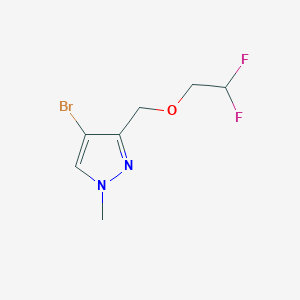 molecular formula C7H9BrF2N2O B2498378 4-bromo-3-[(2,2-difluoroethoxy)methyl]-1-methyl-1H-pyrazole CAS No. 1855948-76-3