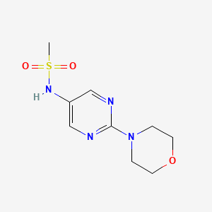 molecular formula C9H14N4O3S B2498380 N-(2-吗啉基嘧啶-5-基)甲磺酰胺 CAS No. 1421510-09-9