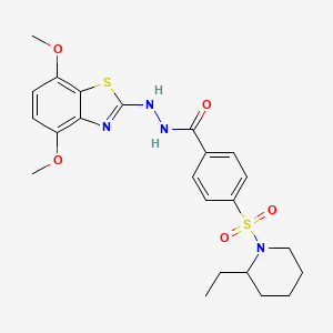 N'-(4,7-dimethoxybenzo[d]thiazol-2-yl)-4-((2-ethylpiperidin-1-yl)sulfonyl)benzohydrazide