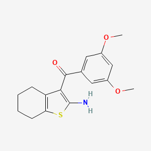 molecular formula C17H19NO3S B2498420 3-(3,5-二甲氧基苯甲酰)-4,5,6,7-四氢-1-苯并噻吩-2-胺 CAS No. 793678-79-2