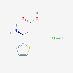 molecular formula C7H10ClNO2S B2498422 (S)-3-氨基-3-(噻吩-2-基)丙酸盐酸盐 CAS No. 1192069-13-8