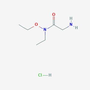 molecular formula C6H15ClN2O2 B2498425 2-氨基-N-乙氧基-N-乙基乙酰胺盐酸盐 CAS No. 2031268-89-8