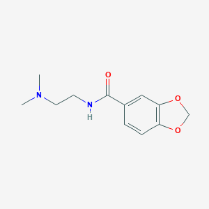 molecular formula C12H16N2O3 B249843 N-[2-(dimethylamino)ethyl]-1,3-benzodioxole-5-carboxamide 