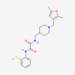 N1-((1-((2,5-dimethylfuran-3-yl)methyl)piperidin-4-yl)methyl)-N2-(2-(methylthio)phenyl)oxalamide