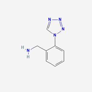 molecular formula C8H9N5 B2498450 2-(1-Tetrazolyl)benzylamine CAS No. 449756-94-9