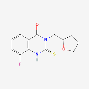 8-Fluoro-3-(oxolan-2-ylmethyl)-2-sulfanylidene-1H-quinazolin-4-one