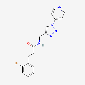 molecular formula C17H16BrN5O B2498459 3-(2-bromophenyl)-N-((1-(pyridin-4-yl)-1H-1,2,3-triazol-4-yl)methyl)propanamide CAS No. 2034227-49-9