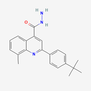 molecular formula C21H23N3O B2498467 2-(4-Tert-butylphenyl)-8-methylquinoline-4-carbohydrazide CAS No. 590376-22-0