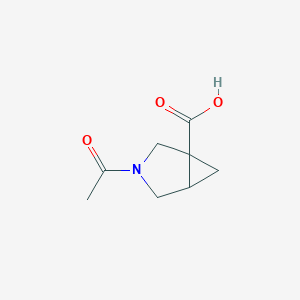 molecular formula C8H11NO3 B2498481 3-Acetyl-3-azabicyclo[3.1.0]hexane-1-carboxylic acid CAS No. 1268521-07-8