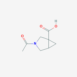 molecular formula C8H11NO3 B2498481 3-乙酰-3-氮杂双环[3.1.0]己烷-1-羧酸 CAS No. 1268521-07-8