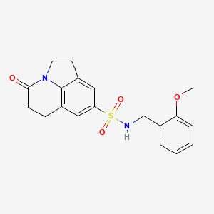 molecular formula C19H20N2O4S B2498482 N-(2-甲氧基苄基)-4-氧代-1,2,5,6-四氢-4H-喹喔啉-8-磺酰胺 CAS No. 898419-78-8