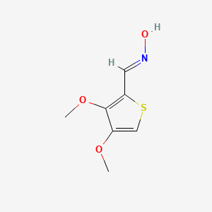 molecular formula C7H9NO3S B2498493 (E)-3,4-Dimethoxythiophene-2-carbaldehyde oxime CAS No. 2230816-82-5