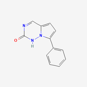 molecular formula C12H9N3O B2498494 7-Phenylpyrrolo[2,1-F][1,2,4]triazin-2-OL CAS No. 1318629-63-8