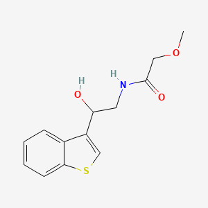 molecular formula C13H15NO3S B2498503 N-(2-(benzo[b]thiophen-3-yl)-2-hydroxyethyl)-2-methoxyacetamide CAS No. 2034493-22-4