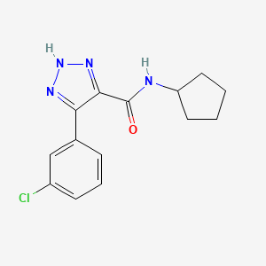 4-(3-chlorophenyl)-N-cyclopentyl-1H-1,2,3-triazole-5-carboxamide