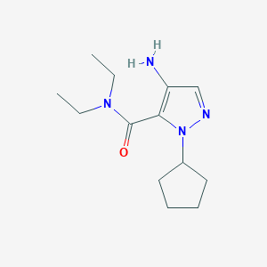 molecular formula C13H22N4O B2498517 4-Amino-1-cyclopentyl-N,N-diethyl-1H-pyrazole-5-carboxamide CAS No. 2101199-75-9