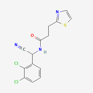 molecular formula C14H11Cl2N3OS B2498518 N-[cyano(2,3-dichlorophenyl)methyl]-3-(1,3-thiazol-2-yl)propanamide CAS No. 1355826-09-3