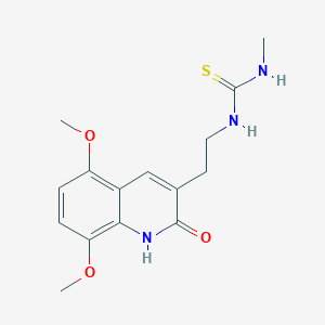 1-(2-(5,8-Dimethoxy-2-oxo-1,2-dihydroquinolin-3-yl)ethyl)-3-methylthiourea