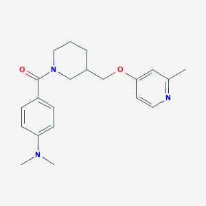 molecular formula C21H27N3O2 B2498525 [4-(Dimethylamino)phenyl]-[3-[(2-methylpyridin-4-yl)oxymethyl]piperidin-1-yl]methanone CAS No. 2379952-37-9