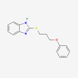 molecular formula C16H16N2OS B2498530 2-(3-苯氧基丙基硫基)-1H-苯并咪唑 CAS No. 433700-74-4