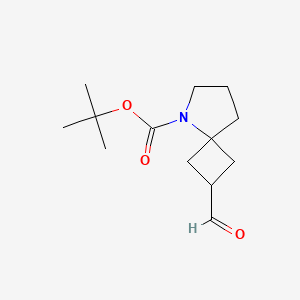 molecular formula C13H21NO3 B2498532 叔丁基2-甲酰-5-氮杂螺[3.4]辛烷-5-羧酸叔丁酯 CAS No. 1434141-98-6