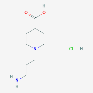 1-(3-Aminopropyl)piperidine-4-carboxylic acid;hydrochloride