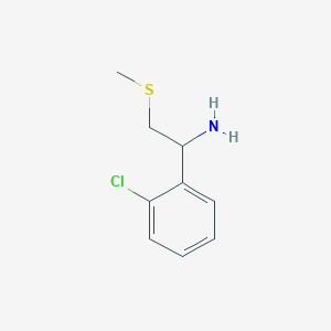 molecular formula C9H12ClNS B2498542 1-(2-氯苯基)-2-甲基硫醇乙胺 CAS No. 1245697-73-7