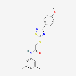 molecular formula C19H19N3O2S2 B2498545 N-(3,5-二甲基苯基)-2-((3-(4-甲氧基苯基)-1,2,4-噻二唑-5-基)硫代)乙酰胺 CAS No. 864919-79-9
