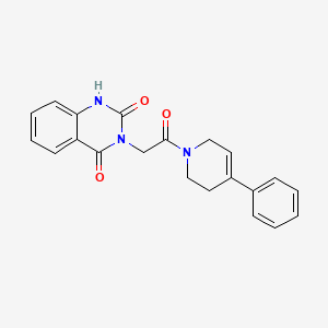 3-[2-oxo-2-(4-phenyl-3,6-dihydro-2H-pyridin-1-yl)ethyl]-1H-quinazoline-2,4-dione