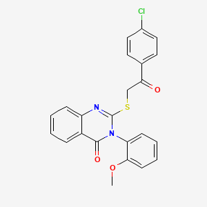 2-((2-(4-chlorophenyl)-2-oxoethyl)thio)-3-(2-methoxyphenyl)quinazolin-4(3H)-one