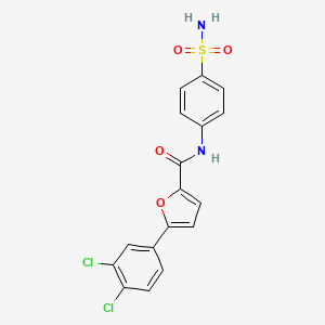 molecular formula C17H12Cl2N2O4S B2498565 5-(3,4-二氯苯基)-N-(4-磺胺基苯基)呋喃-2-甲酰胺 CAS No. 618404-99-2