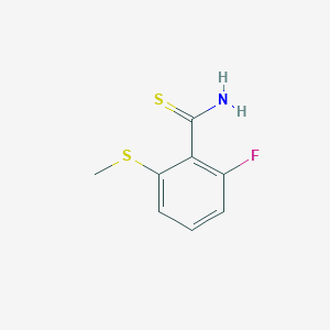 molecular formula C8H8FNS2 B2498569 2-Fluoro-6-(methylsulfanyl)benzene-1-carbothioamide CAS No. 1566694-96-9