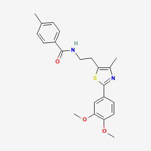 N-{2-[2-(3,4-dimethoxyphenyl)-4-methyl-1,3-thiazol-5-yl]ethyl}-4-methylbenzamide