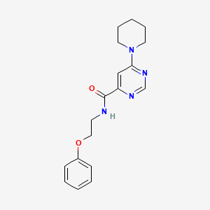 molecular formula C18H22N4O2 B2498580 N-(2-phenoxyethyl)-6-(piperidin-1-yl)pyrimidine-4-carboxamide CAS No. 2034366-02-2