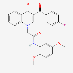 N-(2,5-dimethoxyphenyl)-2-(3-(4-fluorobenzoyl)-4-oxoquinolin-1(4H)-yl)acetamide