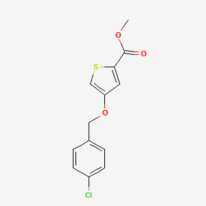 molecular formula C13H11ClO3S B2498593 甲基 4-((4-氯苄基氧)噻吩-2-甲酸酯 CAS No. 1708251-14-2